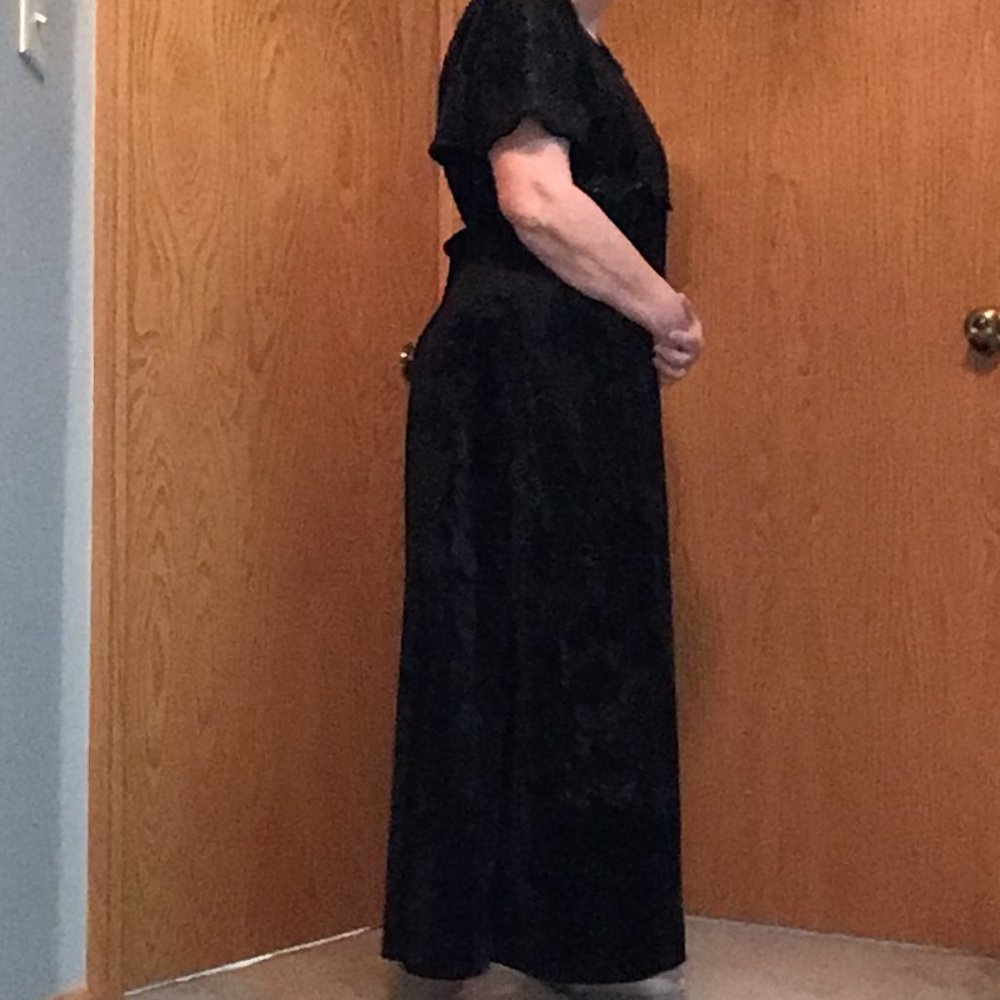 Molly Malloy Evening - Black velvety evening gown - Picture 3 of 12